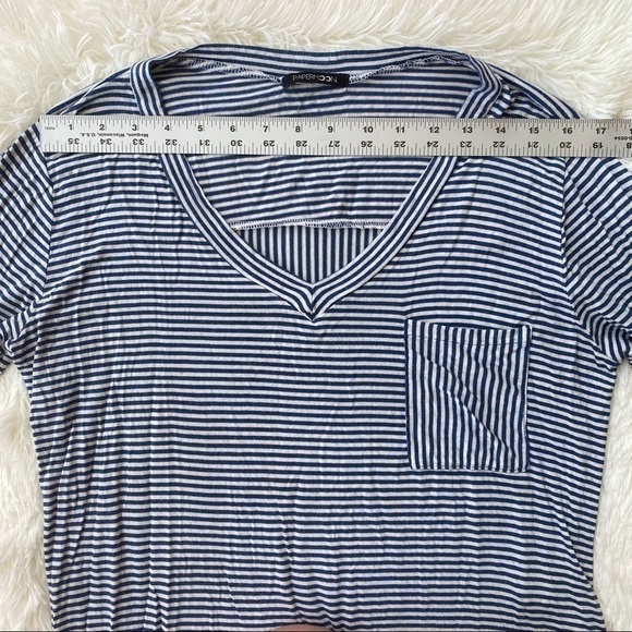 Papermoon Stripes Long Sleeves Long Back | Blue & White | One Size - Picture 7 of 7